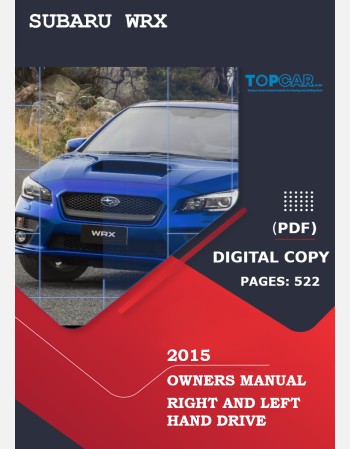 subaru wrx 2015 owners manual rhd and lhd